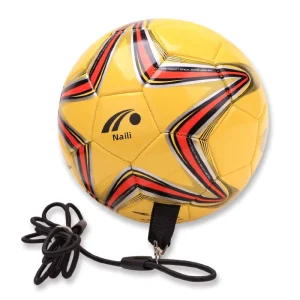 Inflatable Rope Soccer Ball Model 43455 No.5 & No.4 Training Balls for Teenagers Campus Use with Dribbling Trainer Practice