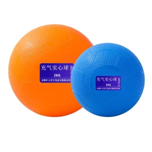 Inflatable Solid Medicine Ball 1kg 2kg for Students Sports Training and Physical Education Exams