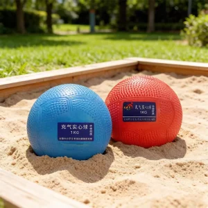 Inflatable Solid Medicine Ball 1kg 2kg for Students Sports Training and Physical Education Exams