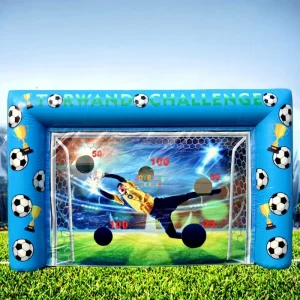 Inflatable Sports Arena Field Outdoor Carnival Football Shooting Game Mini Soccer Goal Inflatable Football Goal for Kids