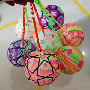 Inflatable Toy PVC Elastic Ball Children’s Football Practice Inflatable Thickened Chain Ball