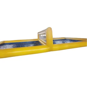 Inflatable Volleyball Court 60 ft Outdoor Water Volleyball Pool Volleyball Field for Sport Game with Net Pump