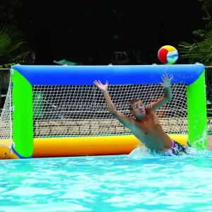 Inflatable Waterplay Basketball Soccer Football Pop up Portable Inflatable Water Polo Goal