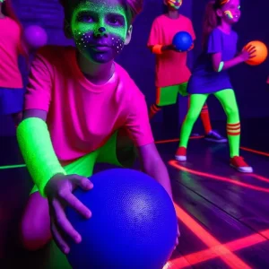 Interactive Glow Sports Black Light Dodge Ball Carnival Game Room Amusement Park Team Activities 110V 220V 380V PP