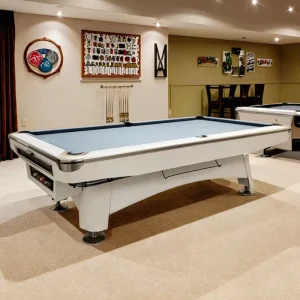 Internation Standard Professional Pool&Billiards Table 9Ft Solid Wood with Jiujiang Slate
