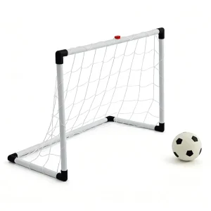 JH Portable 2 Pack Mini Soccer Goal Set 85x60cm PVC with Pump Easy Assembly for Toddler Backyard Indoor Play