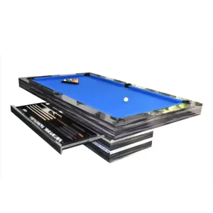 JL 20 JuLai Commercial Solid Wood and Slate Billiards Table 7ft 8ft 9ft Real Leather Pockets Quick Cloth Customizable Logo