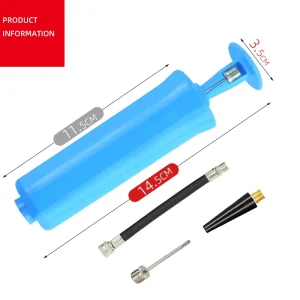 JUNYE Custom Logo Blue 6 Inch Mini Hand Air Ball Pump for Basketball Volleyball Soccer Balls with Needle