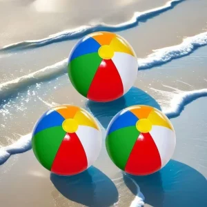 JW CQ02 Six 16 inch Eco friendly PVC Beach Balls 16 inch Inflatable Ocean Balls Colorful Pool Water Play Toys