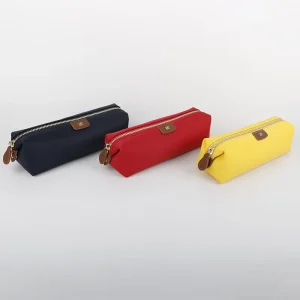 Jingchen Lady Fashion Cute Nylon & Leather Zipper Coin Wallet Mini Bag with Chain Black Peach Skin Lining All Seasons