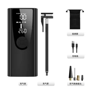 K P005 Portable Rechargeable Aluminum Mini Hand Sports Accessories Ball Pump for Football Balloon Tire Basketball Automatically