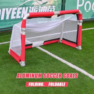 Kids Aluminum Soccer Goals PRO ALU50 Folding Soccer Goal Fold Away and Freestanding Target Goals Football Goal