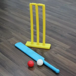 Kids Cricket Set with Plastic Bat Ball and Stumps Cricket for Kids Outdoor Beach and Backyard Sport Game