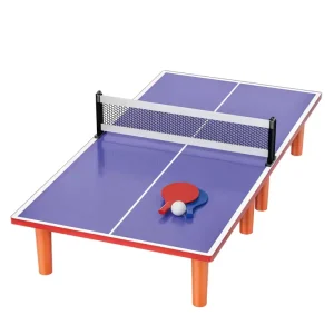 Kids Indoor Outdoor Sport Toy Ping-Pong Set Table Tennis Table with 2 Racket and 1 Ball