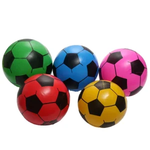 Kids Inflatable 9 Inch Rainbow Bouncing Beach Ball PVC Colorful ASTM Certified