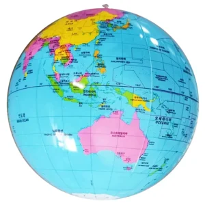 Kids Play Toy 18inch Small PVC Inflatable Earth Globe Beach Ball