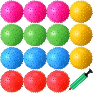 Knobby Balls Fun Sensory Balls Play Bouncy Balls Party Favors for Kids and Toddlers Inflatable Spiky Bal