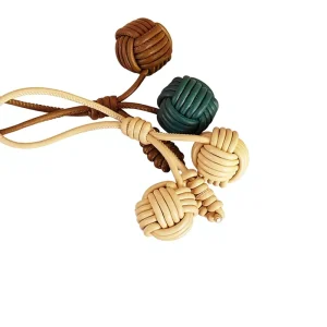 Korean Style PU Snowball Pendant Hand woven Ball Versatile Women’s Bag Accessory Car Charm Pendant