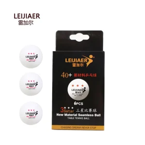 LEIJIAER International Official 3 STAR Standard Approved 3 Star Table Tennis Ball Top Quality Ping Pong Ball 6 Pcs Box