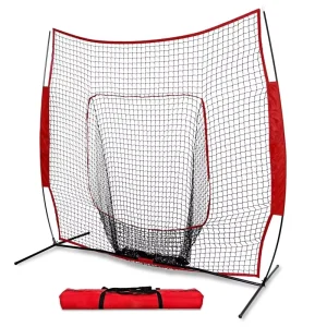 LJ Sports N 003 Left Handed Durable 7x7ft Solid Outdoor Baseball Softball Net Steel Bat Adult Youth Pitching