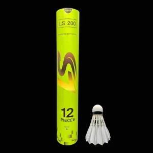 LS200 Super Durable Grade Lightweight Professional Badminton Custom Design Duck Feather Sandwich Cork Wood Factory