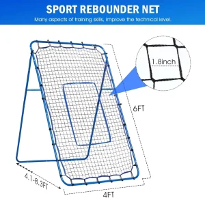 Lacrosse Soccer Baseball Volleyball Training Equipment Backyard Pitch Back Rebound Net Model XH8-L011 Packaging