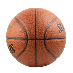 Laminated PU Leather Durable Brown Basketball with Custom Logo for Indoor Outdoor Use OEM ODM