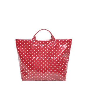 Large Capacity Polka Dot Tote Bag Polyester Spring Trendy Womens Girl Polka Dot Tote Handbag