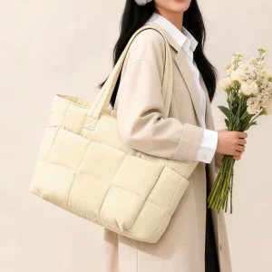 Large Capacity Shoulder Bag Hand Carry High Aesthetic Nylon Computer Crossbody Bag Fashionable Tote Bag