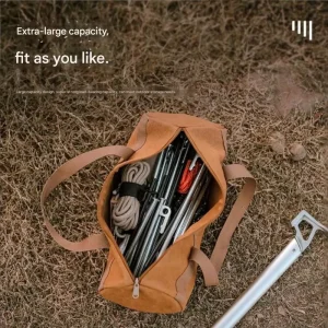 Large Capacity Vintage Tent Peg Back Accessories Portable Waterproof Carrying Tool Storage Durable Canvas Bag Summer Nylon