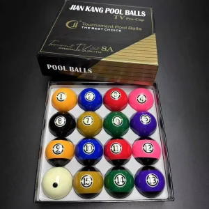 Large Crystal Ball Pool Balls 16 Color Black Eight Standard 57.2mm PVC Pool Balls