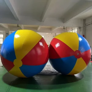 Large Inflatable Beach Ball Made of PVC Material Colorful Beach Game Ball with Customizable Logo for Ages 14+