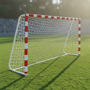 Large Official Size Professional Football Goal Factory Directly Sold Steel Metal Soccer Goals Court Equipment