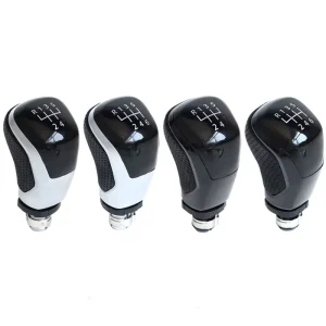 Leather Gear Shift Knob for VW Tiguan 5N Audi A3 A4 B6 B7 B8 A6 Golf Polo MT Manual Shift Lever Stick Handle