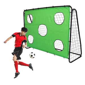 Light Weight Portable Kids Soccer Football Goal Green Metal Steel Tube Goal Accessories