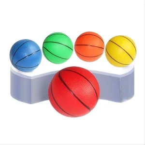 Lightweight Durable Mini PVC Basketball for Indoor Training and Toy Use Made of Rubber with Printed Logo