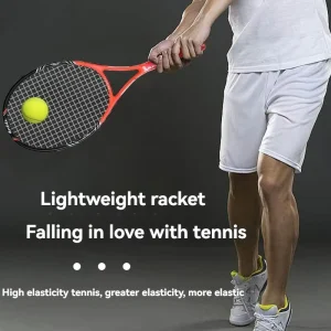 Lightweight High resilience Tennis Rackets for Beginners Aluminum Alloy Outdoor Sports Racket PU Shock absorbing Handle