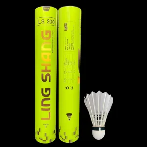 Lingshang LS200 Professional Team Badminton Shuttlecock High grade Duck Feather Durable Eco Friendly International Tournament