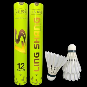 Lingshang LS600 Goose Feather Lightweight Professional Badminton Training Ball Excellent Control Optimal Balance Clear Feedback