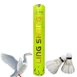 Lingshang LS800 Professional Team Lightweight Badminton Goose Feathers Top grade For Competitions Factory OEM