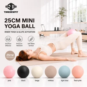 Logo Custom Matt Color Pilates Gym PVC Free 25cm Core Training Set Matte Exercise Ball 20cm Yoga Ball