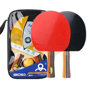 Long Custom Table Tennis Rackets Wood Ping Pong Paddle Set