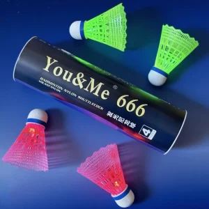 Luminous Badminton Plastic Windproof Night Glow Badminton Shuttlecock Durable Training Badminton Ball for Leisure Outdoor