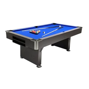 Luxury 7 FT Portable Pool Table Set Movable Billiard Table with Portable Accessories Home Use MDF Cushion Material