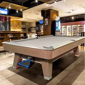 Luxury Automatic Ball Return Pool Table with Solid Wood Legs Custom Size Slate Cushion Accessories