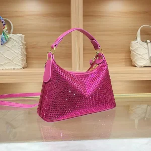 Luxury Diamond Encrusted Evening Bags for Ladies Fashionable Rhinestone Handpainted Women’s Shoulder Purses Party Accessory