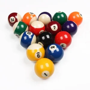 M0073 16-Piece Set 57.2mm Resin Billiard Balls Colorful Pool Balls for Sports Use