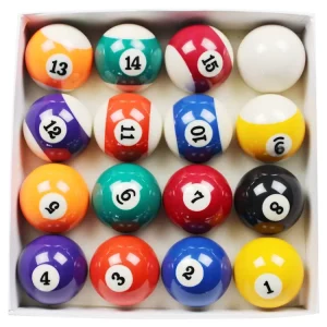 M0074 16 Piece Set Super High Quality 52.4mm Resin Billiard Balls Colorful Pool Balls for Sports Use