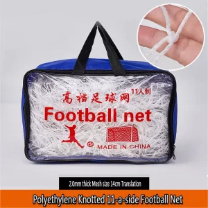 M023 High Quality White PP Knotless 2mm Soccer Goal Net Full Set Size for Outdoor Training Excellent Court Equipment