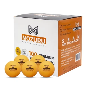 MOZURU Professional 3 Star 40+ Plastic Seamless Ping Pong Balls Table Tennis Balls for Competition